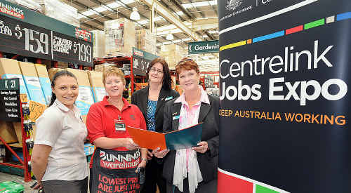 WORKING IT: Tracey Mason from Hervey Bay SITE, Sharyn Collier from Bunnings and Centrelink’s Jayne Ross and Terese Lang are preparing for the Job and Skills Expo on November 19. WORKING IT: Tracey Mason from Hervey Bay SITE, Sharyn Collier from Bunnings and Centrelink’s Jayne Ross and Terese Lang are preparing for the Job and Skills Expo on November 19.